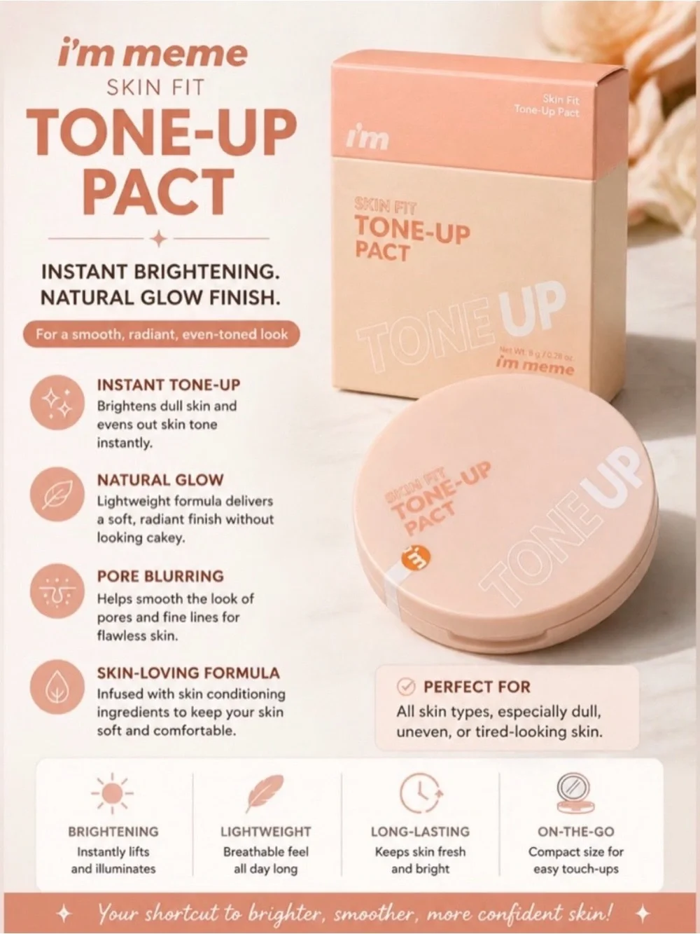 I'm Meme Skin Fit Tone-Up Pact